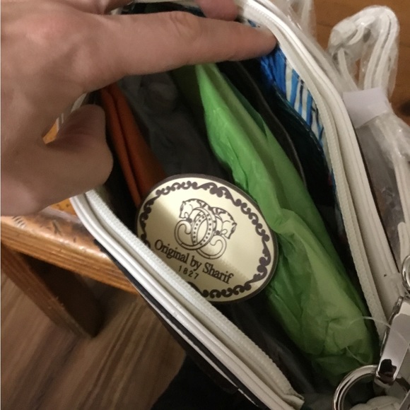 Original by Sharif 1827 White Leather Bag New with tags - Picture 8 of 11